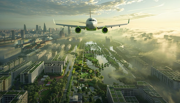 货运飞机穿越云层