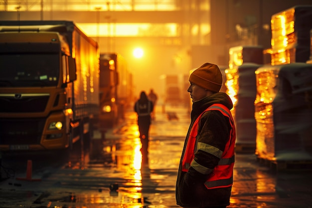 繁忙的航空货站