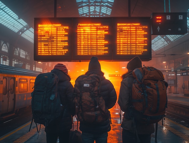 繁忙的货运机场