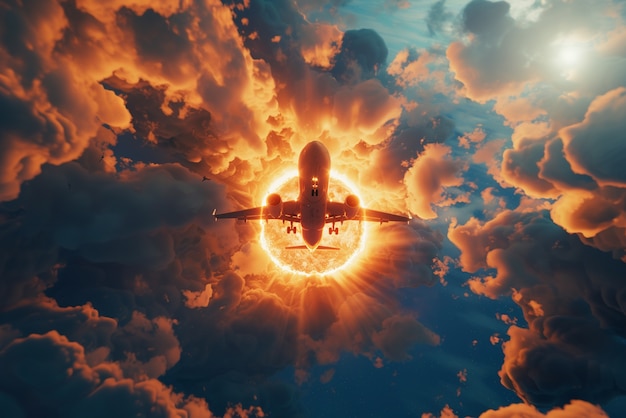 航空快递飞机起飞