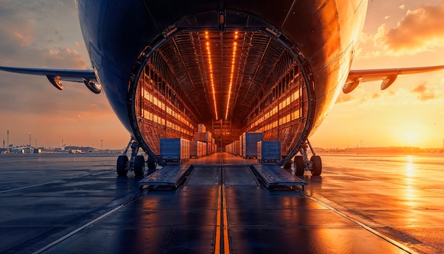 繁忙的货运机场